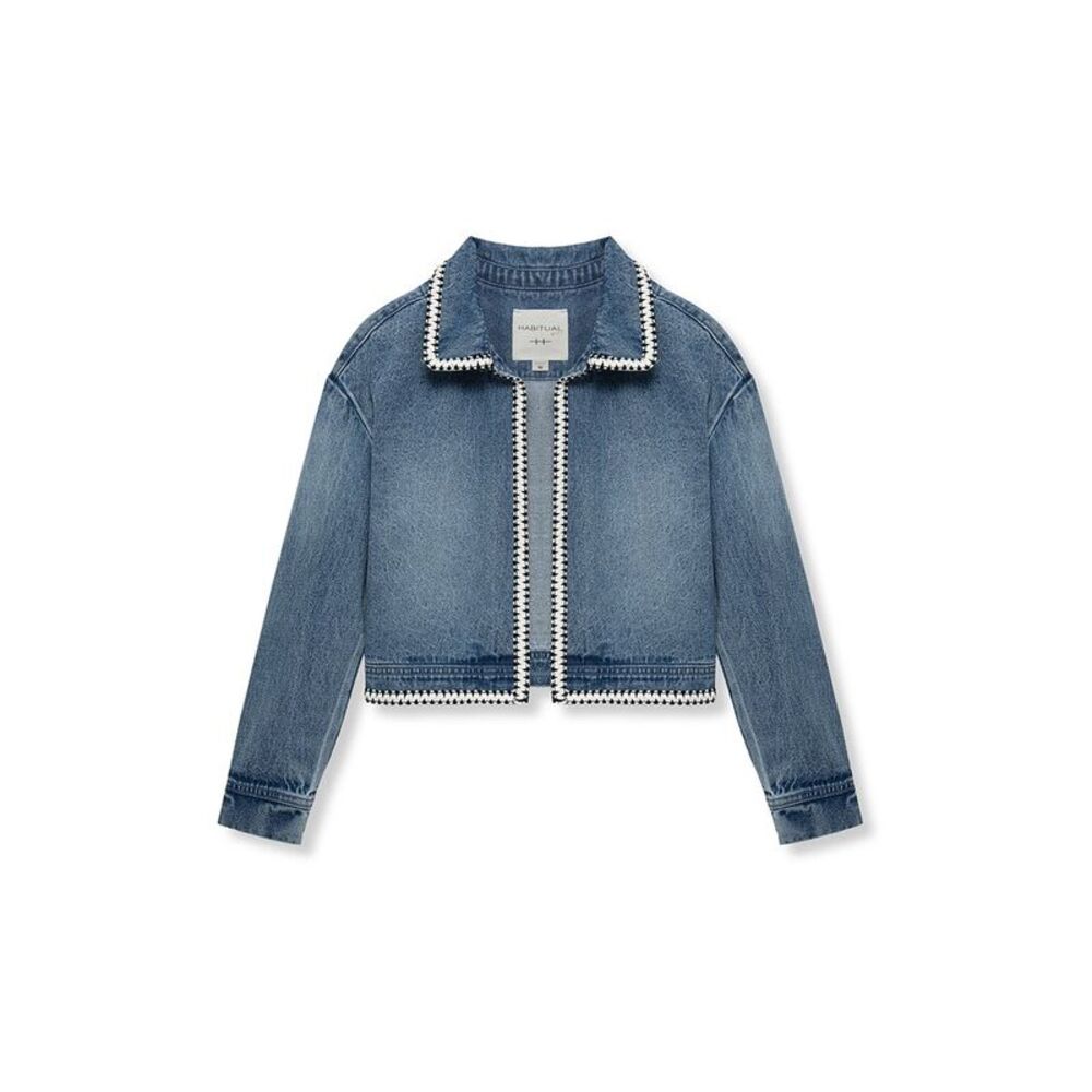 Habitual Girls  Cropped Jacket, Blue